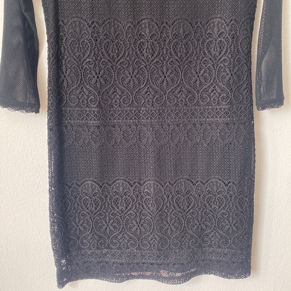 Ellison Black Lace Dress Size Small - Picture 4 of 6